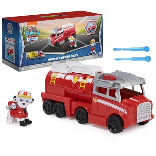 Paw Patrol 6065531, Big Truck Pups Spielzeugtruck verwandelt Marshall mit Sammelfigur Actionfigur Spielzeug für Kinder ab 3 Jahren von PAW PATROL