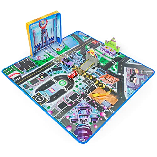 Paw Patrol, True Metal-Set mit Adventure City-Spielmatte und 2 exklusiven Spielzeugautos (nur bei Amazon), Maßstab 1:55, Spielzeug für Kinder von Paw Patrol
