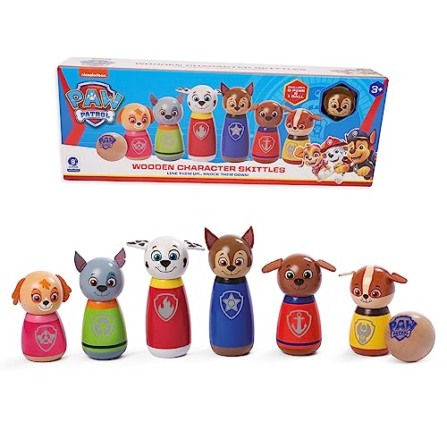 Paw Patrol 1348 Wooden Character Skittles, Suitable for Indoor and Outdoor Play, 7 Piece Set, Ages 3+ Years, Multicolour Paw Patrol 1348 Wooden Character Skittles, Suitable for Indoor and Outdoor Play, 7 Piece Set, Ages 3+ Years, Multicolour von Paw Patrol