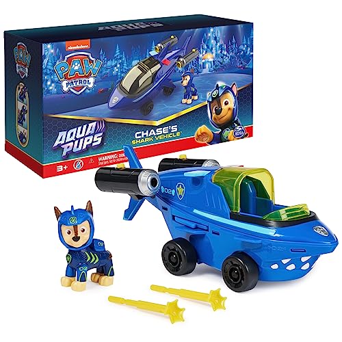 Paw Patrol Aqua Pups, Chase Transforming Shark Vehicle with Collectible Action Figure, Kids Toys for Ages 3 and up von PAW PATROL