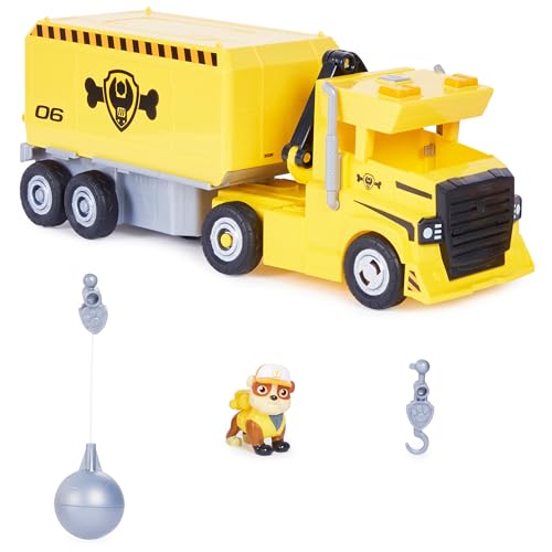 ACER 6065529 PAW Patrol, Rubble 2 in 1 Transforming X-Treme Truck with Bagger Crane Toy Lights Sounds Action Figures Kids Toys for Ages 3 and up, Mehrfarbig, 1 von PAW PATROL