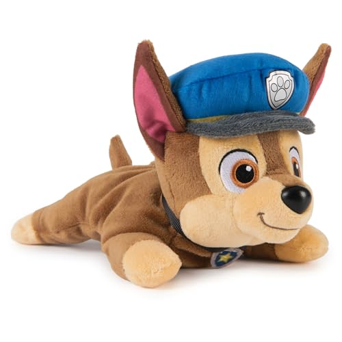 Paw Patrol GUND Chase Plüsch, offizielles Lounging Chase Plüschtier, gewichtetes Stofftier, sensorisches Spielzeug ab 1 Jahren, 20,3 cm von Paw Patrol