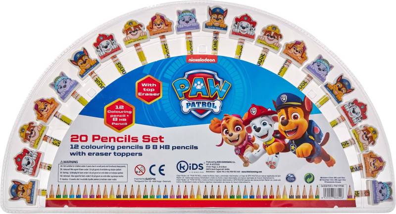 Paw Patrol Stifte mit Radierer 20er-Pack von Paw Patrol