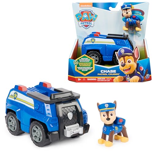 PAW PATROL, Polizei-Fahrzeug mit Chase-Figur (Sustainable Basic Vehicle/Basis Fahrzeug), Spielzeug für Kinder ab 3 Jahren von PAW PATROL
