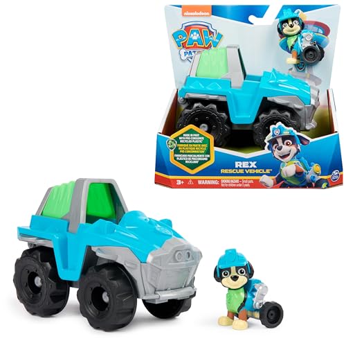 PAW PATROL, Dinosaurier-Rettungsfahrzeug mit Rex-Figur (Sustainable Basic Vehicle/Basis Fahrzeug), Spielzeug für Kinder ab 3 Jahren von PAW PATROL