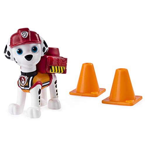 Paw Patrol Ultimate Rescue Construction Marshall-Figur mit aufklappbarem Rucksack, ab 3 Jahren von Paw Patrol