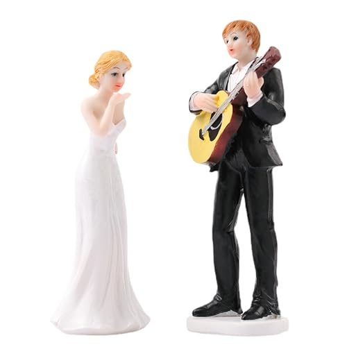 Pawcean Hochzeitstortenaufsatz "Mr and Mrs" – Spielgitarre Paar Kuchendekorationen für Hochzeit, Verlobung und Jubiläumsfeiern Pawcean Hochzeitstortenaufsatz "Mr and Mrs" – Spielgitarre Paar Kuchendekorationen für Hochzeit, Verlobung und Jubiläumsfeiern von Pawcean