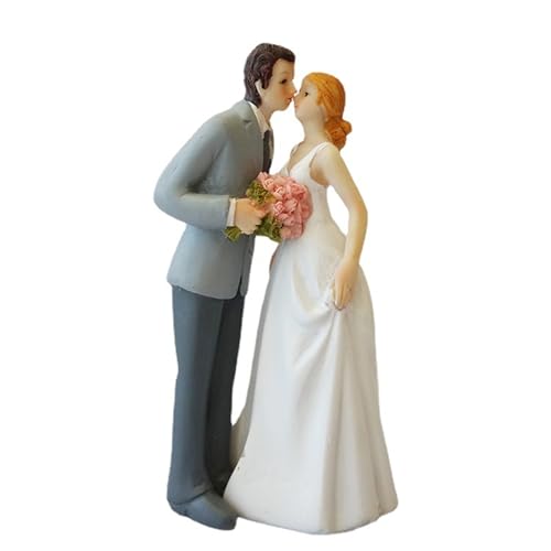Pawcean Hochzeitstortenaufsatz für Braut und Bräutigam, Kunstharz-Figuren für Hochzeitsempfang, Jahrestag, Verlobung, Valentinstag, Brautparty Pawcean Hochzeitstortenaufsatz für Braut und Bräutigam, Kunstharz-Figuren für Hochzeitsempfang, Jahrestag, Verlobung, Valentinstag, Brautparty von Pawcean