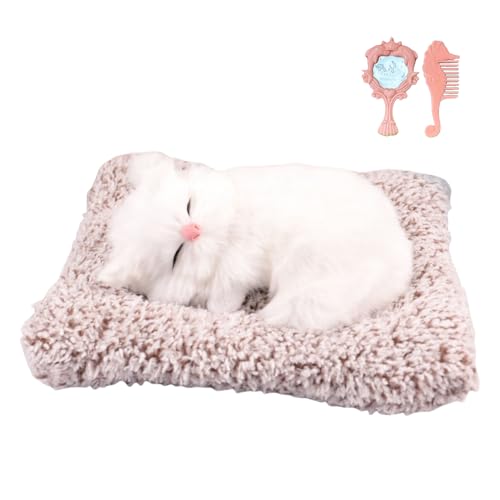 Pawcean Meow Sound Plüschkatze mit Bambuskohle-Pad – niedliche schlafende Katze, Auto-Dekoration, Handspielzeug, Geschenk für Kinder, Jungen, Mädchen Pawcean Meow Sound Plüschkatze mit Bambuskohle-Pad – niedliche schlafende Katze, Auto-Dekoration, Handspielzeug, Geschenk für Kinder, Jungen, Mädchen von Pawcean