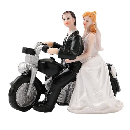 Pawcean Romantisches Paar Motorrad Mr and Mrs Hochzeitstortenaufsatz für Brautparty, Valentinstag, Hochzeitsempfang, Jahrestag, Verlobungen Pawcean Romantisches Paar Motorrad Mr and Mrs Hochzeitstortenaufsatz für Brautparty, Valentinstag, Hochzeitsempfang, Jahrestag, Verlobungen von Pawcean