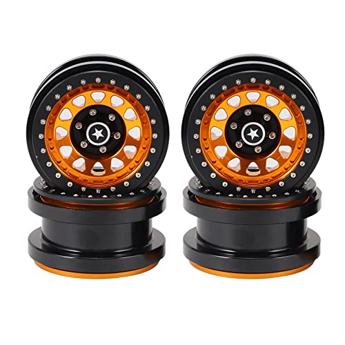 Pawlickio 4 StüCke CNC Aluminium 2,9 Perlenschloss Radnabenfelge für 1/6 RC Crawler Auto Axial SCX6 JLU Upgrade Teile,5 von Pawlickio