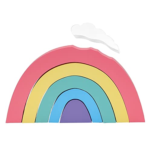 Pawlickio Regenbogen Bausteine Dekor Kinderzimmer Dekorative Ornamente Wand Baby Kindergarten Geschenke Dekorationen (Mehrfarben) von Pawlickio