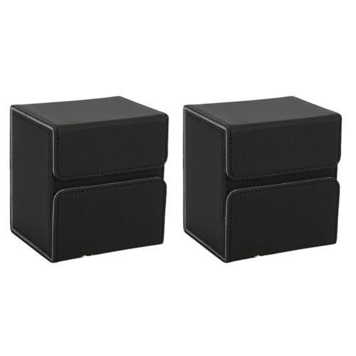 Pawnath Tragbare Aufbewahrungsbox für Tabletop-Spiele, Kartenschutz, Aufbewahrungsbox mit Großer Kapazität, Schwarz von Pawnath