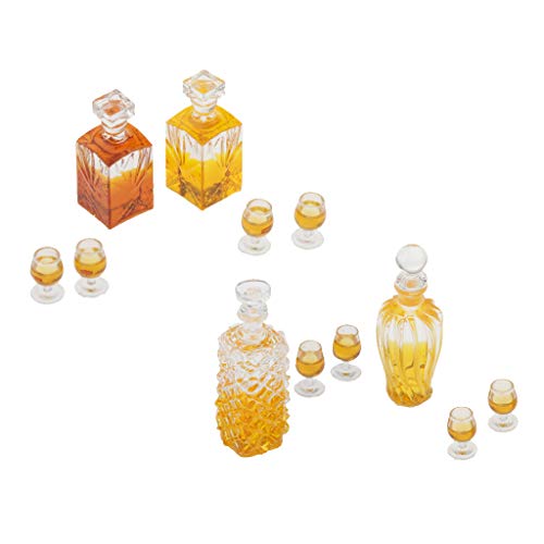 1:12 Puppenhaus Miniatur Mini Weinflasche & Tassen Shop Bar Drink Modell Spielzeug Set mit 4 Flaschen und 8 Tassen 1:12 Puppenhaus Miniatur Mini Weinflasche & Tassen Shop Bar Drink Modell Spielzeug Set mit 4 Flaschen und 8 Tassen von PawwJoy