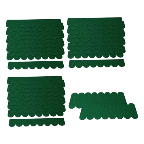 32 Blatt Filztuch mit selbstklebender Rückseite für Puppenhaus-Miniaturdächer, DIY-Handwerk, Heimdekoration, schneidbares dickes Filzmaterial - Grün 32 Blatt Filztuch mit selbstklebender Rückseite für Puppenhaus-Miniaturdächer, DIY-Handwerk, Heimdekoration, schneidbares dickes Filzmaterial - Grün von PawwJoy