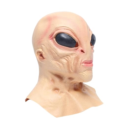 Alien-Maske mit Hals für Halloween, gruselige Cosplay-Kopfbedeckung für Erwachsene und Jugendliche, perfekte Verkleidung für Festivals und Partys Alien-Maske mit Hals für Halloween, gruselige Cosplay-Kopfbedeckung für Erwachsene und Jugendliche, perfekte Verkleidung für Festivals und Partys von PawwJoy
