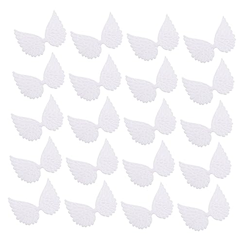 Glitzernde Engelsflügel-Cupcake-Topper, 30 Stück, Mini-Dekorationen für Weihnachten, Basteln, Party-Dekoration von PawwJoy