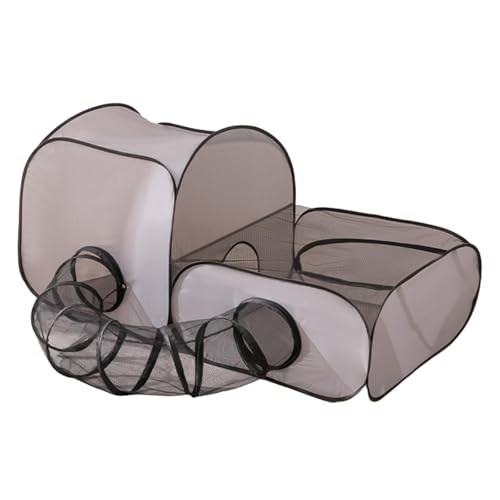 Katzentunnel-Spielzeug, interaktives Indoor-Käfighaus, zusammenklappbar, bequem, Netz-Spielzelt, Tunnel für Kätzchen, Meerschweinchen, L-Groß Katzentunnel-Spielzeug, interaktives Indoor-Käfighaus, zusammenklappbar, bequem, Netz-Spielzelt, Tunnel für Kätzchen, Meerschweinchen, L-Groß von PawwJoy