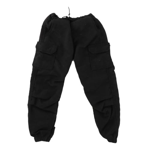 PawwJoy 1/6 Maßstab männliche Figur Puppe Kleidung Kostüm Hosen Handgemachte Sammlerstück Actionfiguren Kleidung für 30,5 cm Figuren Zubehör - Schwarz von PawwJoy