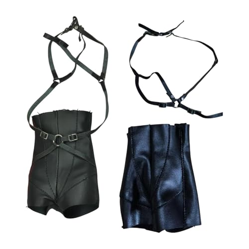 PawwJoy 1/6 Scale Female Action Figure Leather Shorts with Belt - Classic PU High Waisted Style for 30.5 cm von PawwJoy