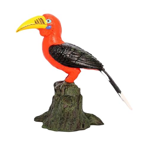 PawwJoy Realistische Vogel-Modell-Figur, PVC, Schreibtisch-Ornament, lebensechte Tierwelt, pädagogisches kognitives Spielzeug, Landschaftssimulation, Dekoration, orangefarbener Hornvogel PawwJoy Realistische Vogel-Modell-Figur, PVC, Schreibtisch-Ornament, lebensechte Tierwelt, pädagogisches kognitives Spielzeug, Landschaftssimulation, Dekoration, orangefarbener Hornvogel von PawwJoy