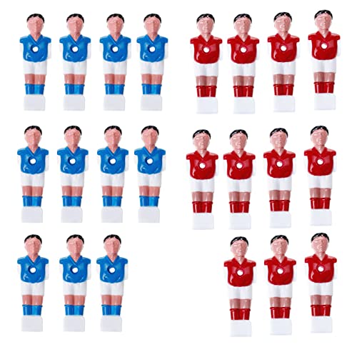 Profi-Fußballspieler-Set, 22-teilig, Ersatz-Männer für Standard-Ruten, 1,6 cm, Blau, Rot, Tischfußballspieler von PawwJoy