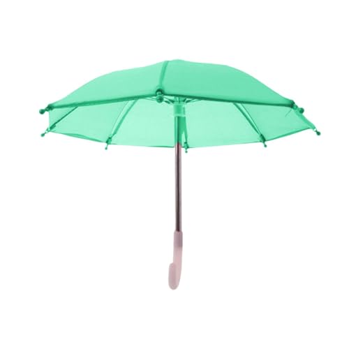 Puppenhaus-Miniatur-Regenschirm, niedlicher Sonnenschirm, Dekoration für 45,7 cm Puppen, Maßstab 1:4, 1:6, Puppenzubehör, sonniges regnerisches Spielspielzeug, Grün von PawwJoy