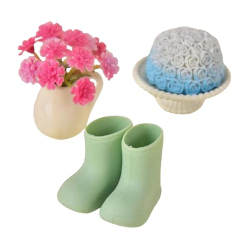 Puppenhauszubehör im Maßstab 1:12, Feengarten, Miniatur-Set mit Regenstiefeln, Vase und Topfpflanze für DIY-Szene, Basteldisplay - Stil A Puppenhauszubehör im Maßstab 1:12, Feengarten, Miniatur-Set mit Regenstiefeln, Vase und Topfpflanze für DIY-Szene, Basteldisplay - Stil A von PawwJoy