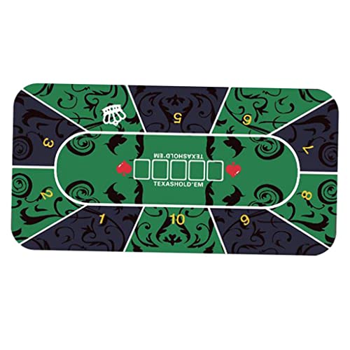 Tragbare Gaming-Matte, 119,9 x 61 cm, rutschfeste Oberfläche mit aufgedruckten Layout-Linien, für Pokerkarten und Tischspiele Tragbare Gaming-Matte, 119,9 x 61 cm, rutschfeste Oberfläche mit aufgedruckten Layout-Linien, für Pokerkarten und Tischspiele von PawwJoy