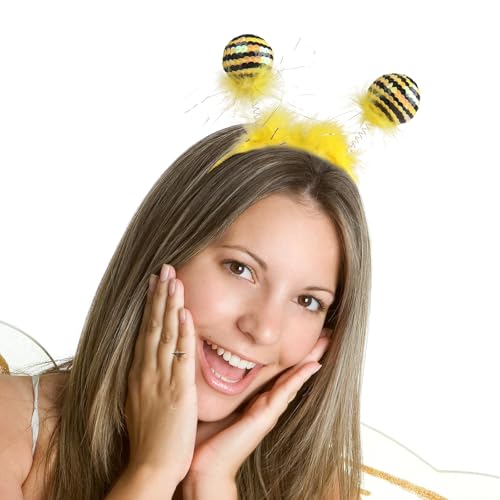 Paxrmuky Biene Stirnband mit Feder Halloween Cosplay Karneval Kostüm Zubehör Paxrmuky Biene Stirnband mit Feder Halloween Cosplay Karneval Kostüm Zubehör von Paxrmuky