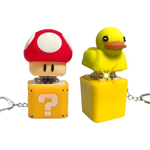 Duckeys,Fidget Toys,2 Stück Tiere und Pflanzen Cute Keychain,Enten Pilzmann Anti Stress Spielzeug,Duck Ente Spielzeug für Halloween Weihnachten Geburtstagsgeschenk von PceGan