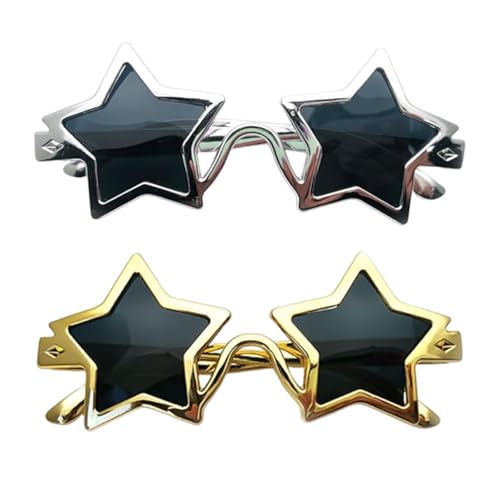 PceGan Partybrille, Sonnenbrille Stern, 2 Stück 80er Jahre Pentagramm Sternbrille, Neuartige Lustige Brille, Party-Foto-Requisiten, Party Brille für Kinder und Erwachsene PceGan Partybrille, Sonnenbrille Stern, 2 Stück 80er Jahre Pentagramm Sternbrille, Neuartige Lustige Brille, Party-Foto-Requisiten, Party Brille für Kinder und Erwachsene von PceGan