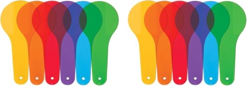 12 Stück Farbpaddel, transparente Farbpaddel, Optik-Farbfilterplatte für Montessori, pädagogische Wissenschaft, Malerei, Farbzeichnung, Erkenntnis, Wissenschaft 12 Stück Farbpaddel, transparente Farbpaddel, Optik-Farbfilterplatte für Montessori, pädagogische Wissenschaft, Malerei, Farbzeichnung, Erkenntnis, Wissenschaft von Pchnfei