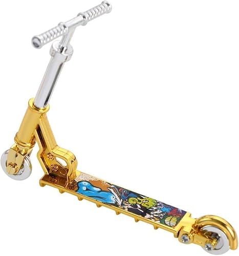 Pchnfei Gold Mini Zweirad Tiny Fingerboard Scooter, Mini Finger Skateboards, Finger Scooter Fingertip Bewegung Skateboard für Fingertraining Finger Skateboards Finger Boards Bikes Kits von Pchnfei