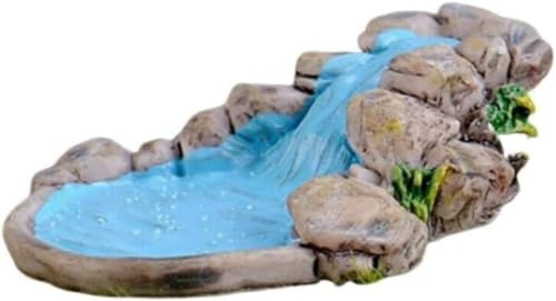 Pchnfei Miniatur-Mini-Wasserpool für Feengarten, Rasen, Dekoration für Bergpuppenhaus, Dekoration, Handwerk, Outdoor-Statuen, antiker europäischer Dorfcharakter und Herrenhaus-Stil, Blau Pchnfei Miniatur-Mini-Wasserpool für Feengarten, Rasen, Dekoration für Bergpuppenhaus, Dekoration, Handwerk, Outdoor-Statuen, antiker europäischer Dorfcharakter und Herrenhaus-Stil, Blau von Pchnfei
