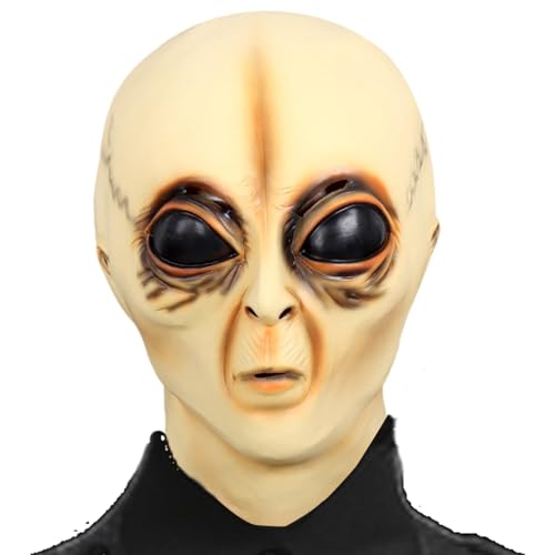 Pcingsia Alien-Cosplay-Kostüm, realistische Alien-Kopf-Requisiten, tragbare Streich-Requisiten, Mehrzweck-Kostüme für Urlaub, Karneval, Cosplay, Bühnenshow von Pcingsia