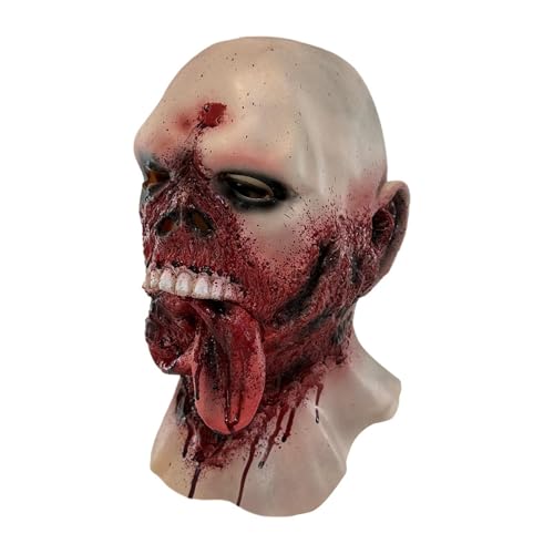 Pcingsia Blutige Halloween-Requisiten, realistische Zombie-Kopfbedeckung für Halloween, lustige festliche Kostüme, weiche Urlaubsrequisite für Party, Spukhaus von Pcingsia