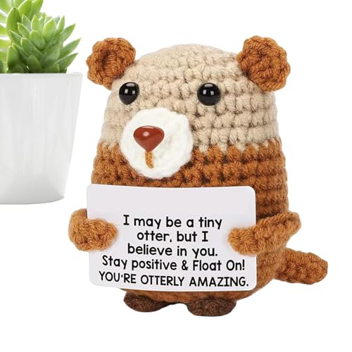 Pcingsia Emotionale Unterstützung, Plüsch, , gehäkelt, emotionale Unterstützung mit Karte, handgefertigt, erhebende Tischdekoration für Zuhause, Büro, aufheiternde Strickpuppe Pcingsia Emotionale Unterstützung, Plüsch, , gehäkelt, emotionale Unterstützung mit Karte, handgefertigt, erhebende Tischdekoration für Zuhause, Büro, aufheiternde Strickpuppe von Pcingsia