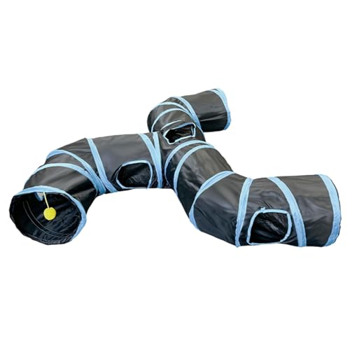 Pcingsia Katzentunnel für Indoor-Katzen | Tunnel Tube Spielzeug Interaktiver Spieltunnel - Lustiges Katzenversteck Spielspielzeug, Haustierrohr Peek Hole für Kätzchen, Kaninchen von Pcingsia