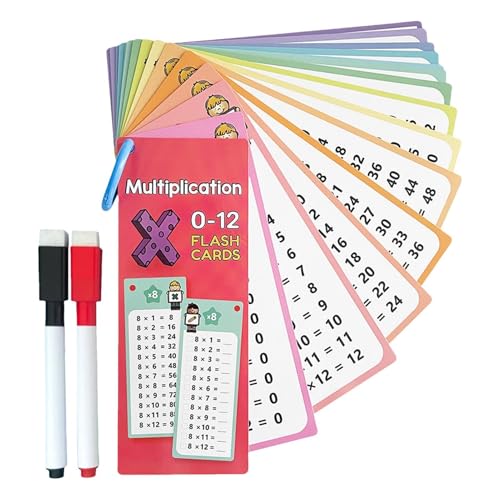 Pcingsia Lernkarten – 15 x Lernhilfen für Zuhause, Mathematik-Gleichungen, Lernhilfen mit trocken abwischbaren Stiften für den Unterricht oder die Schule von Pcingsia