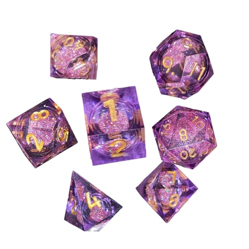 Pcingsia Polygonales Tischwürfel-Set aus Kunstharz, mehrseitige Würfel, Tischgeschenke für Freunde, Familientreffen, Partys von Pcingsia