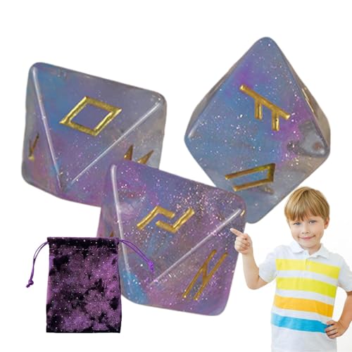 Pcingsia Runenwürfel, 8-seitige astrologische Würfel für Vorhersage, Runen-Wahrsagungswürfel, Astrologie-Würfel, Kunstharz, polyedrisches Würfel-Set mit Kordelzugbeutel für Tischspiele Pcingsia Runenwürfel, 8-seitige astrologische Würfel für Vorhersage, Runen-Wahrsagungswürfel, Astrologie-Würfel, Kunstharz, polyedrisches Würfel-Set mit Kordelzugbeutel für Tischspiele von Pcingsia