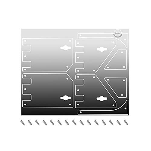 Pcivzxam Metalltür-dekoratives Blech, Anti-Rutsch-Platte für Axial SCX24 1/24 RC Crawler Auto Upgrade Teile Zubehör von Pcivzxam