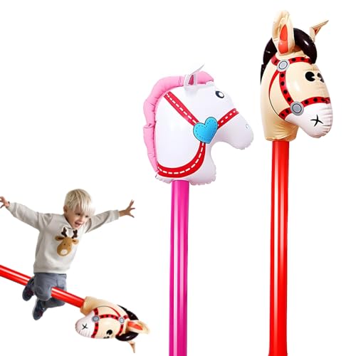 Hobby Horse, 2er-Set Aufblasbare Steckenpferde, Ideal Für Rollenspiele Und Kinderpartys, Leicht Und Sicher, Steckenpferd Für Hobby Horse-Spiele, Perfekte Größe Für Kinder Hobby Horse, 2er-Set Aufblasbare Steckenpferde, Ideal Für Rollenspiele Und Kinderpartys, Leicht Und Sicher, Steckenpferd Für Hobby Horse-Spiele, Perfekte Größe Für Kinder von Pcone Kon