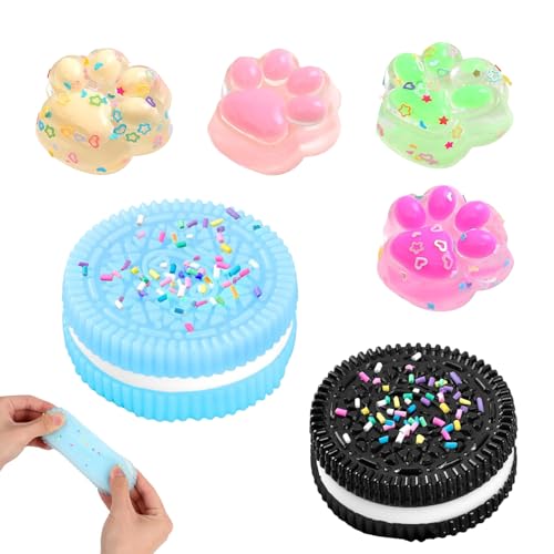 Squishy 6er Set, Katzenpfoten Squishy Und Oreo Squishy, Weiches Squeeze Toy Für Kinder Und Erwachsene, Sensorisches Spielzeug Für Autismus Und Partys Squishy 6er Set, Katzenpfoten Squishy Und Oreo Squishy, Weiches Squeeze Toy Für Kinder Und Erwachsene, Sensorisches Spielzeug Für Autismus Und Partys von Pcone Kon