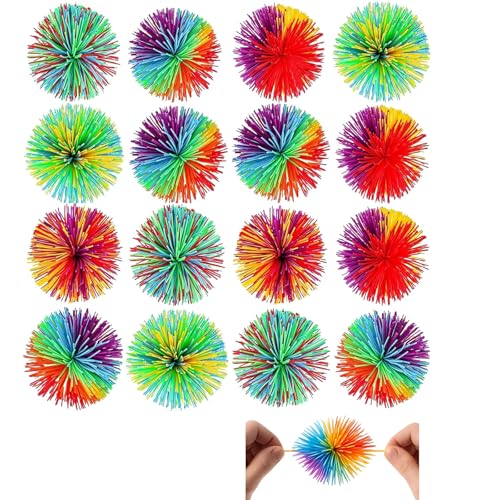 PcvGef Wuschelball, 16 Stück Bunte Gummibälle, 65 mm, Mitgebsel Kindergeburtstag 4-10 Jahre, für Familienpartys, Outdoorspiele und Stressabbau PcvGef Wuschelball, 16 Stück Bunte Gummibälle, 65 mm, Mitgebsel Kindergeburtstag 4-10 Jahre, für Familienpartys, Outdoorspiele und Stressabbau von PcvGef