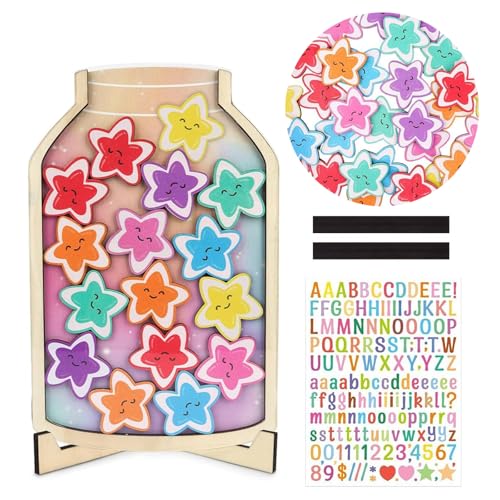 PcvGef Belohnungsglas, Smiley Stern Belohnungssystem für Kinder, Belohnungstafel für Verhaltensmanagement und Gewohnheitsbildung, 13 * 19.5cm/5.1 * 7.6in Belohnungsglas für Eltern und Lehrer PcvGef Belohnungsglas, Smiley Stern Belohnungssystem für Kinder, Belohnungstafel für Verhaltensmanagement und Gewohnheitsbildung, 13 * 19.5cm/5.1 * 7.6in Belohnungsglas für Eltern und Lehrer von PcvGef