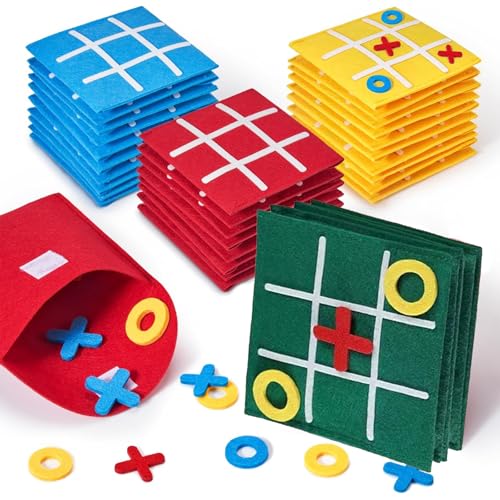 Tic Tac Toe Spiel, 12 Stück Filz Tic Tac Mini, Bunt Tic Tac Town Spiel, Mitgebsel Kindergeburtstag, Lernspielzeug Geeignet für Geburtstag, Kindertag, Schule, Party, Familienaktivitäten Tic Tac Toe Spiel, 12 Stück Filz Tic Tac Mini, Bunt Tic Tac Town Spiel, Mitgebsel Kindergeburtstag, Lernspielzeug Geeignet für Geburtstag, Kindertag, Schule, Party, Familienaktivitäten von PcvGef