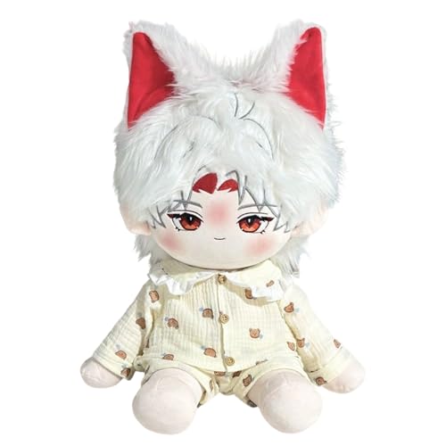 Pdaidou 40 cm Plüschpuppe bedrucktes Pyjama-Outfit, Baumwoll-Nachtwäsche-Set, 5 Stile, Nachtwäscheersatz (Bär) von Pdaidou