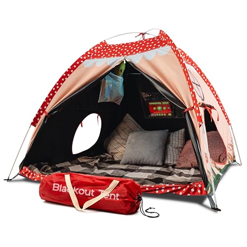 Sensorisches Zelt für Kinder mit Autismus, 129,5 x 129,5 x 101,6 cm, beruhigendes Eck-Verdunkelungszelt, einfach zu montieren, langlebig. Klare Handytasche, Netztasche, Beruhigungszelt für SPD, ADHS von Peaceful Playtime